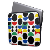 Skandinavisches Bauhaus Mid Century Muster Laptopschutzhülle (Vorderseite Links)