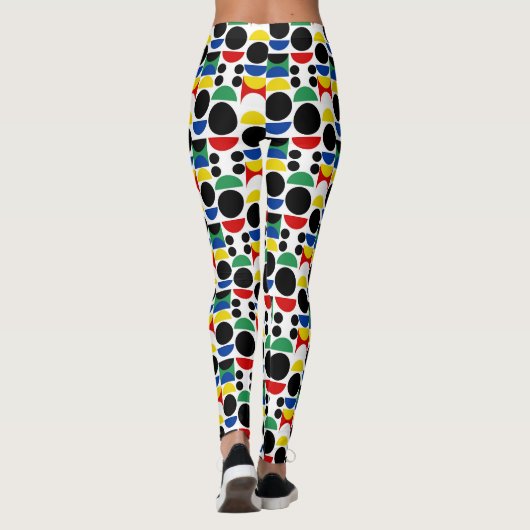 Skandinavisches Bauhaus Mid Century Muster Leggings (Rückseite)