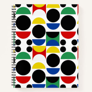 Skandinavisches Bauhaus Mid Century Muster Notizblock