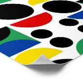 Skandinavisches Bauhaus Mid Century Muster Poster (Ecke)