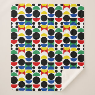 Skandinavisches Bauhaus Mid Century Muster Sherpadecke