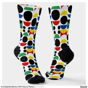 Skandinavisches Bauhaus Mid Century Muster Socken