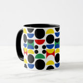 Skandinavisches Bauhaus Mid Century Muster Tasse (Vorderseite Links)