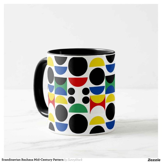 Skandinavisches Bauhaus Mid Century Muster Tasse