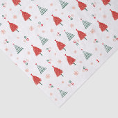 skandinavisches Baummuster farbenfrohe Weihnachtsf Seidenpapier (Ausschnitt)