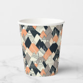 Skandinavisches Bergmuster Pappbecher (Vorderseite)