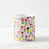 Skandinavisches Blume-Muster Kaffeetasse (Mittel)