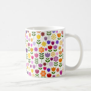 Skandinavisches Blume-Muster Kaffeetasse