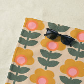 Skandinavisches Blume Muster Personalisiert Strandtuch (Beispiel)