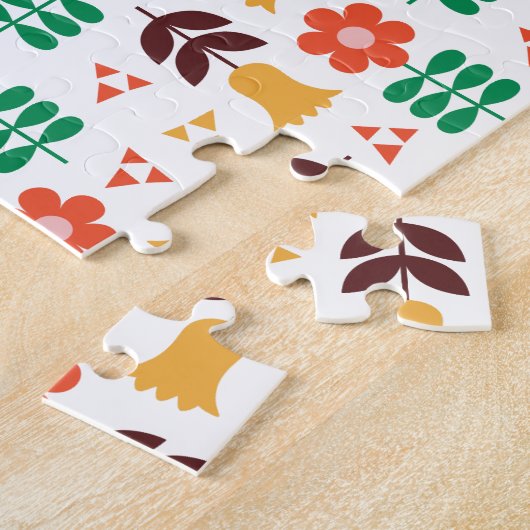 Skandinavisches Blumenmuster Puzzle (Seite)