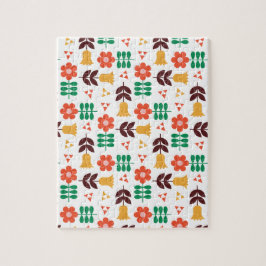 Skandinavisches Blumenmuster Puzzle