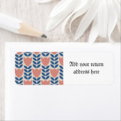 skandinavisches Blumenmuster, Retrostil, Mitte (Insitu)