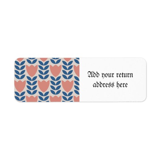 skandinavisches Blumenmuster, Retrostil, Mitte (Vorne)