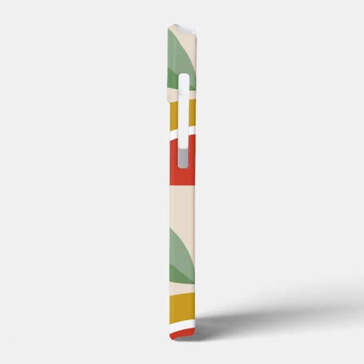 skandinavisches Blumenmuster, Retrostil, Mitte Case-Mate iPhone Hülle (Rückseite / Links)