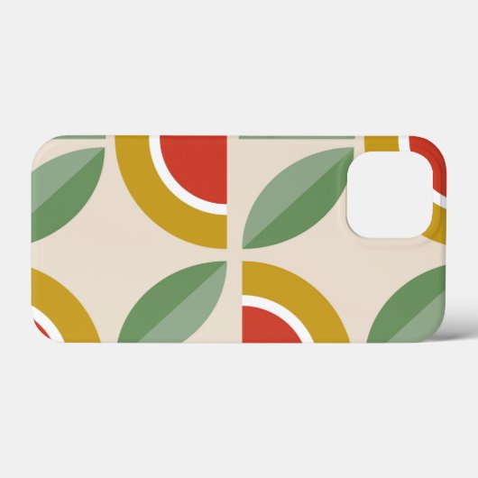 skandinavisches Blumenmuster, Retrostil, Mitte Case-Mate iPhone Hülle (Rückseite (Horizontal))