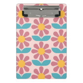 skandinavisches Blumenmuster, Retrostil, Mitte Mini Klemmbrett (Vorderseite)