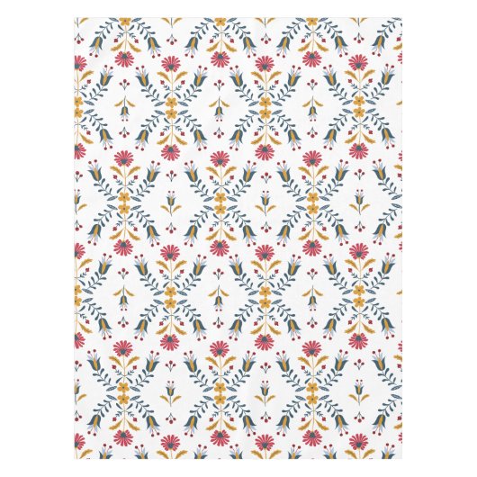 skandinavisches Blumenmuster Tischdecke (Vorderseite)