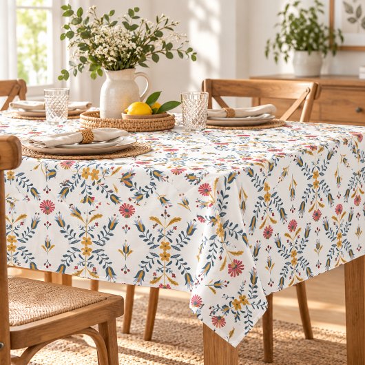skandinavisches Blumenmuster Tischdecke