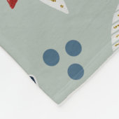 Skandinavisches Blumenvolk Kunst Nahtloses Muster Fleecedecke (Ecke)