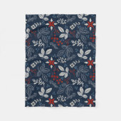 Skandinavisches Blumenvolk Kunst Nahtloses Muster Fleecedecke (Vorderseite)