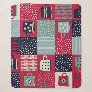Skandinavisches Blutbad: Rustikales Muster Mix Sherpadecke