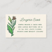 Skandinavisches Brautparty Fingergröße Begleitkarte (Vorderseite)