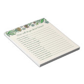 Skandinavisches Brautparty Notizblock (angewinkelt)