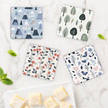 Skandinavisches Charm-Untersetzer-Set