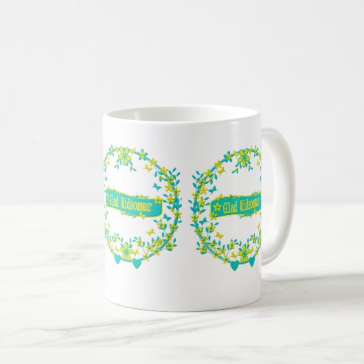 skandinavisches Design, Glad midsommar Kaffeetasse (VorderseiteRechts)