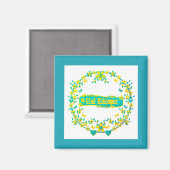 skandinavisches Design, Glad midsommar Magnet (Vorderseite/Rückseite)