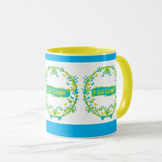 skandinavisches Design, Glad midsommar Tasse (VorderseiteRechts)