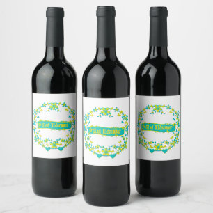 skandinavisches Design, Glad midsommar Weinetikett