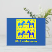 skandinavisches Design, Personalisiert Glad Midsom Einladung (Stehend Vorderseite)