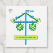 skandinavisches Design, Personalisiert Glad Midsom Geschenkanhänger (Vorderseite)