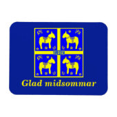 skandinavisches Design, Personalisiert Glad Midsom Magnet (Horizontal)
