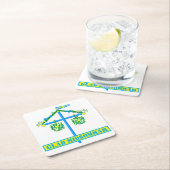 skandinavisches Design, Personalisiert Glad Midsom Rechteckiger Pappuntersetzer (Vor Ort)