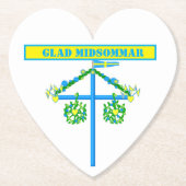 skandinavisches Design, Personalisiert Glad Midsom Untersetzer (Vorderseite)