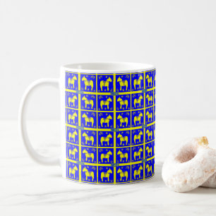 skandinavisches Design, schwedische Nationalfarben Kaffeetasse