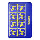 skandinavisches Design, schwedisches Pferd, person Badematte (Vorderseite Vertikal)