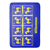 skandinavisches Design, schwedisches Pferd, person Badematte (Vorderseite Vertikal)