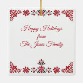 Skandinavisches Dorf Keramikornament (Rückseite)