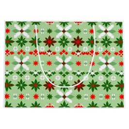 Skandinavisches Fair Isle Weihnachten Große Geschenktüte