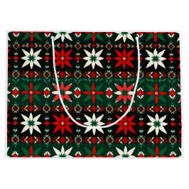 Skandinavisches Fair-Isle-Weihnachten Große Geschenktüte