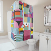 skandinavisches farbiges Muster Duschvorhang (Beispiel)
