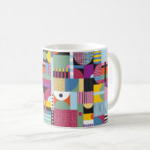 skandinavisches farbiges Muster Kaffeetasse (VorderseiteRechts)