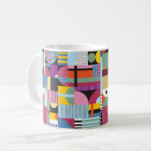 skandinavisches farbiges Muster Kaffeetasse (Vorderseite Links)