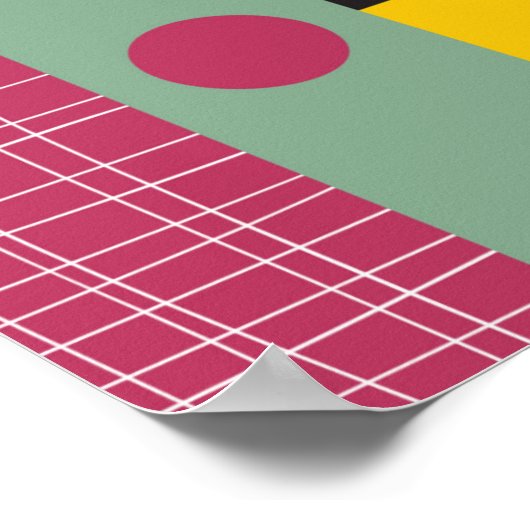 skandinavisches farbiges Muster Poster (Ecke)