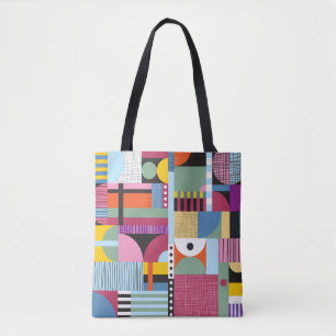 skandinavisches farbiges Muster Tasche