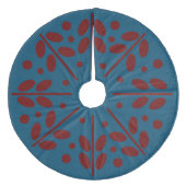 Skandinavisches Folk Art Weihnachtsbaumrock Fleece Weihnachtsbaumdecke (Vorderseite)