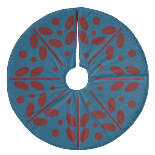 Skandinavisches Folk Art Weihnachtsbaumrock Fleece Weihnachtsbaumdecke (Vorderseite)